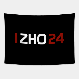 ZHO 24 Design - White Text Tapestry