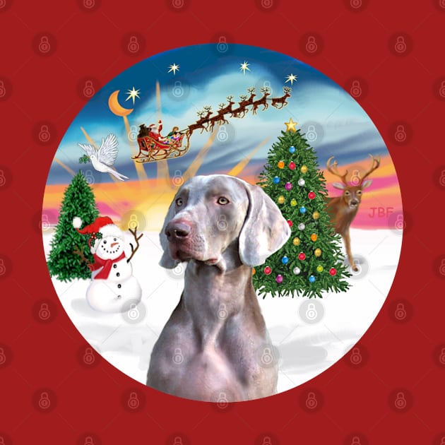 Santa Takes Off as Hiw Weimaraner Watches by Dogs Galore and More