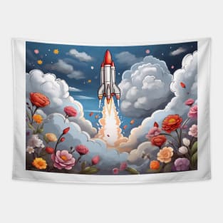 Coloring the Rocket's Ascent (145) Tapestry