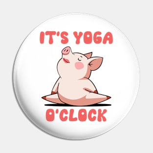 Zen Piggy - It's Yoga O'Clock Pin