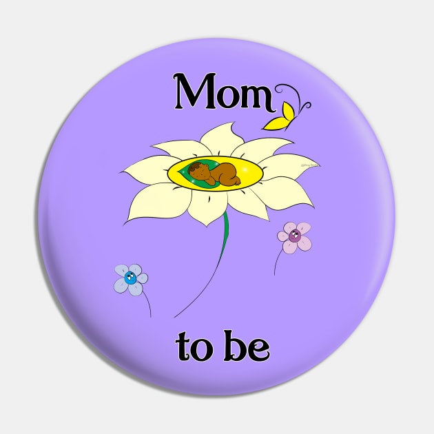 Mom To Be_Yellow Flower Pin by DitzyDonutsDesigns