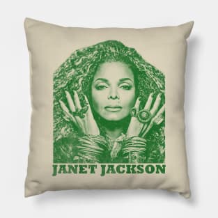 30 Janet jackson - green solid style Pillow