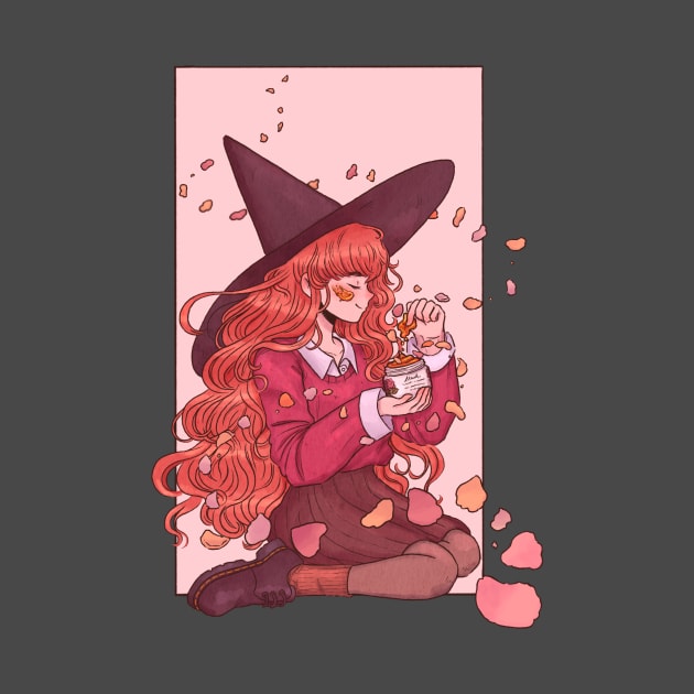 Magic Rose Facemask Witch by RedBeanPorridge TeePublic Store