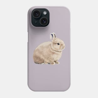 Cottagecore Beige White Otter Netherland Dwarf Rabbit Phone Case