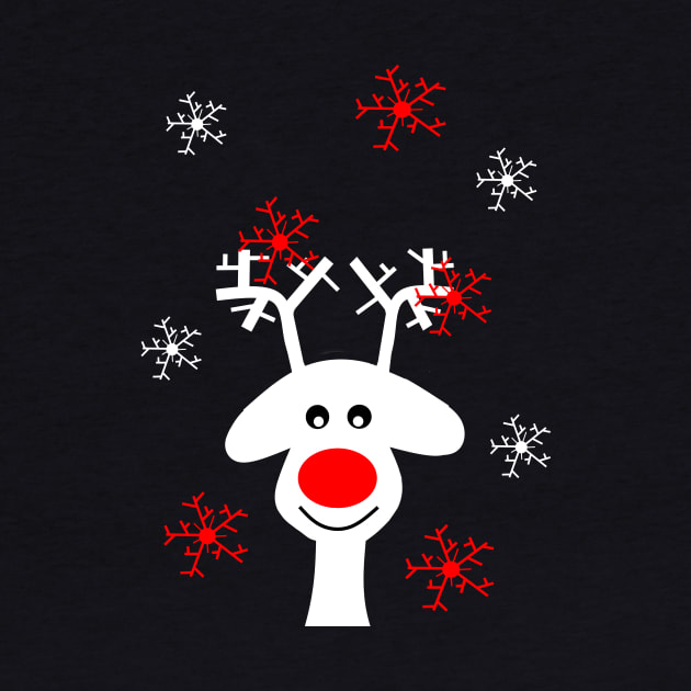 Discover WHITE Christmas Reindeer - White Christmas - Baseball T-Shirt