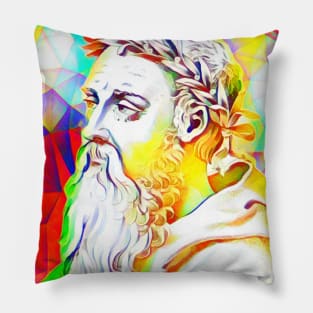 Heraclitus Colourful Portrait | Heraclitus Artwork 10 Pillow