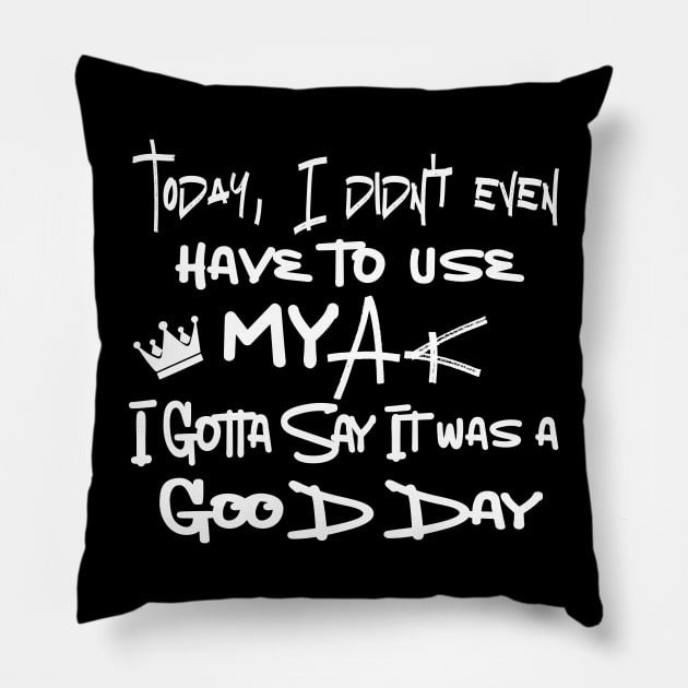 Funny Gift Men  It Was A Good Day Classic Retro Pillow by DesignDRart