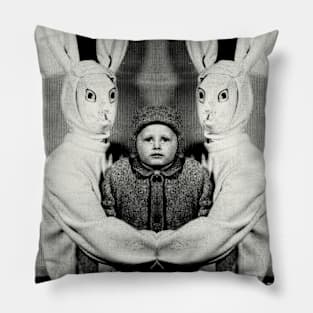 Twin Scary Easter Bunnies Pillow