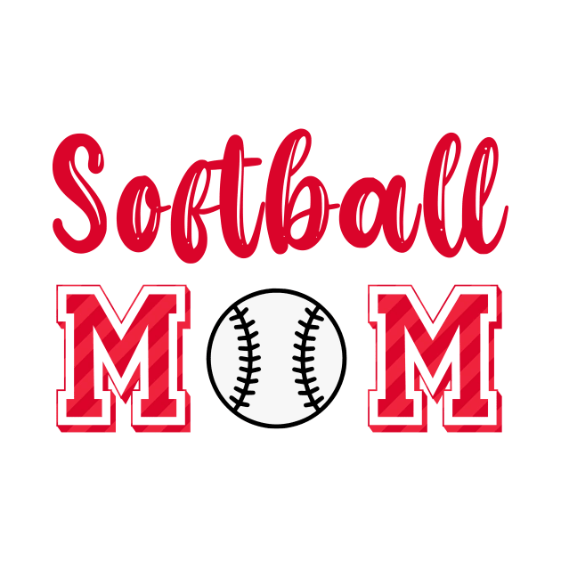 Softball Mom Red Pattern by StacyWhite