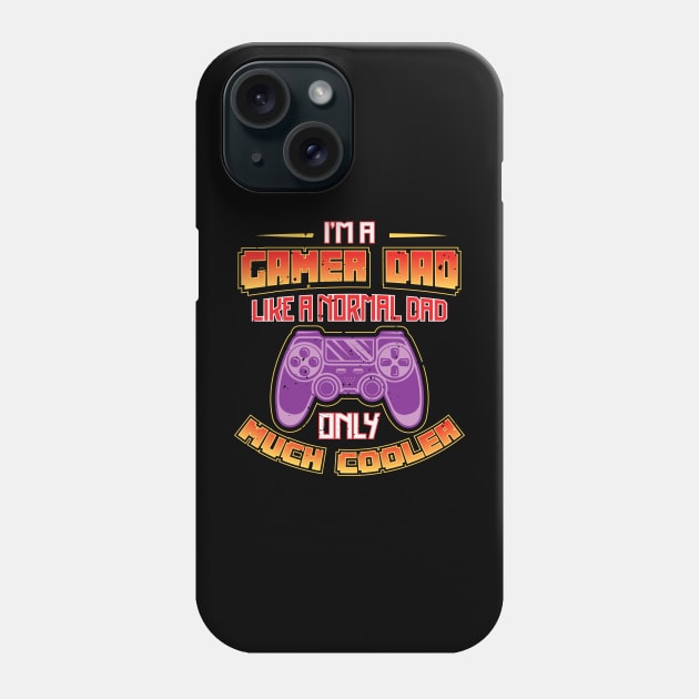 Gamer Dad Funny Gaming Fathers Day Phone Case by aneisha