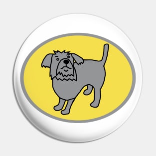 Ultimate Gray Dog on Illuminating Oval Pin