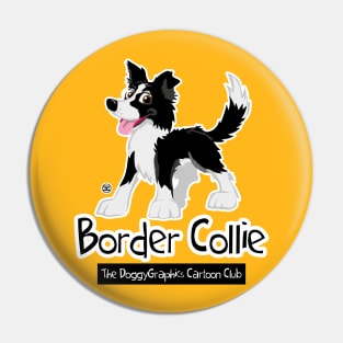 CartoonClub Border Collie - Black and White Pin