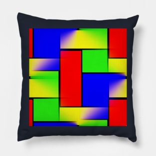 Colorful rectangles: red, blue, green and yellow Pillow