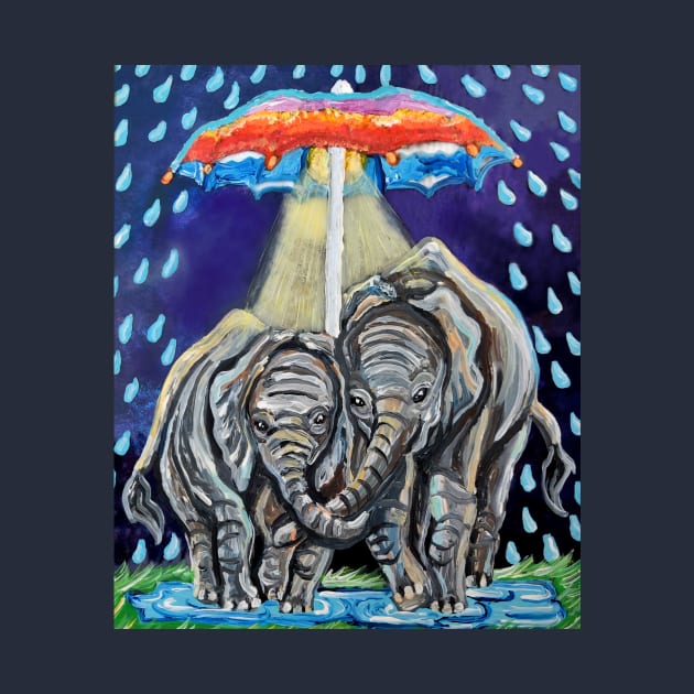 Elephants Journey Towards Freedom by Art by Deborah Camp