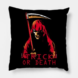 Trick or Death Halloween Retro Pixel art Pillow