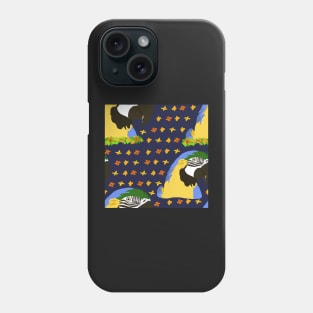 Ara Parrot and Flowers Phone Case