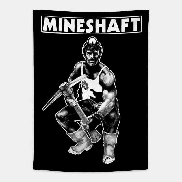 Mineshaft Vintage Retro Gay LGBT NYC New York 80s Leather Tapestry by WearingPride