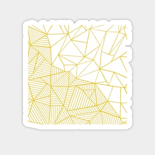 Abstract Half and Half 45 Yellow Magnet