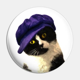 Cat Blue Hat Pin