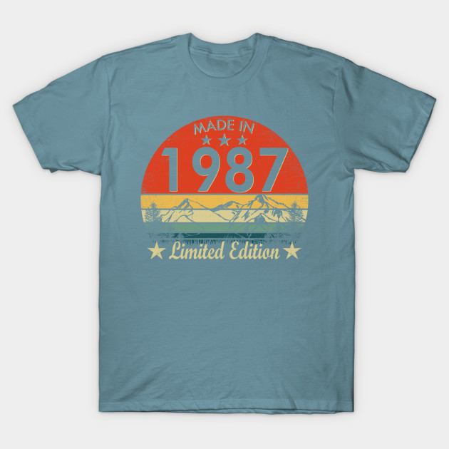 Discover Made in 1987 Limited Edition Vintage Birthday Gift - Made In 1987 Limited Edition - T-Shirt