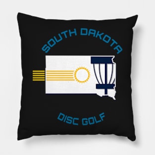 South Dakota Disc Golf - State Shape Dark Pillow