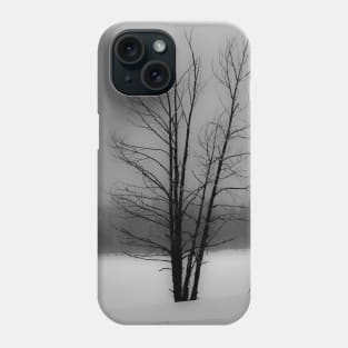 Tree in a winter storm Phone Case