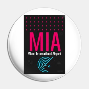 MIA MIAMI BEACH airport tag Pin