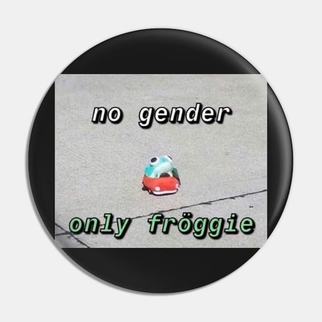 no gender, only froggie Pin by Wormunism