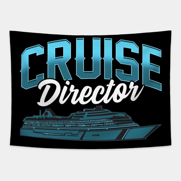 Cruise Director Awesome Cruising Vacation Boating Tapestry by theperfectpresents