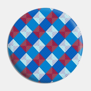 Angled Checkerboard Quilt Pattern no. 14 Pin