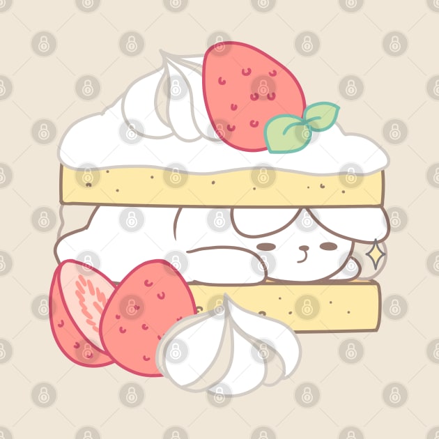 Cute Rabbit Sweet Dreams Inside Bunnyberry Shortcake by LoppiTokki