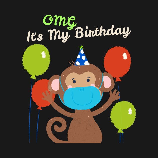 OMG It's My Birthday Monkey Chimp by TV Dinners