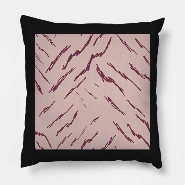 Pink Tiger Stripes Pillow by Juliewdesigns