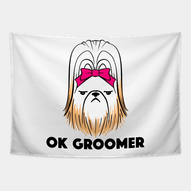 Ok Groomer Shih Tzu Tapestry by IlanB