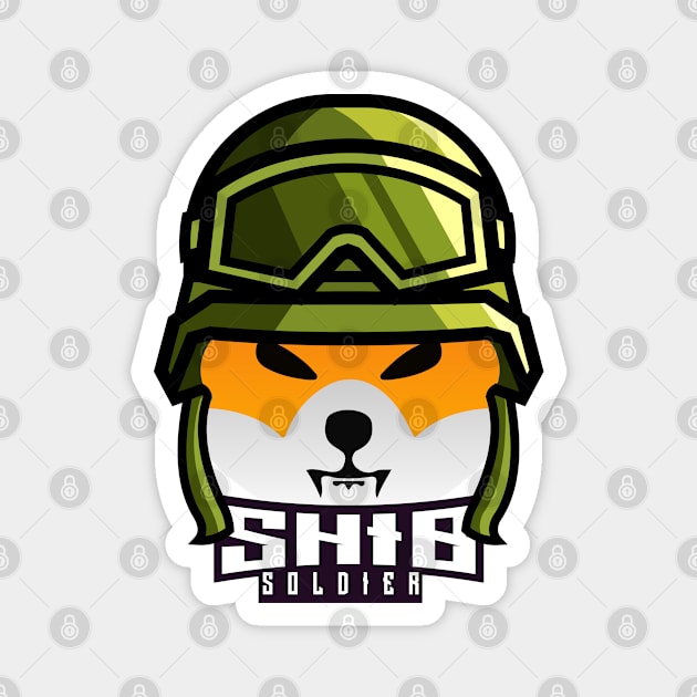 SHIB Soldier - SHIB Army Shiba Inu Crypto Magnet by EverGreene