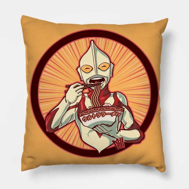 Ultra-Ramen v2 Pillow by Doc Multiverse Designs