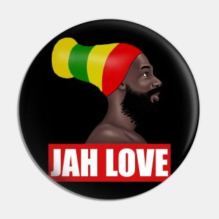 Jah Love Rasta Rastafarian Reggae Lovers Pin