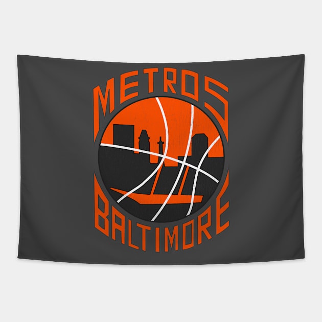 DEFUNCT - Baltimore Metros Basketball Tapestry by LocalZonly