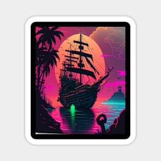 Dark the ship pirate ship lover Magnet