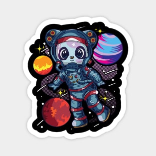 Astronaut Panda Bear In Space Magnet