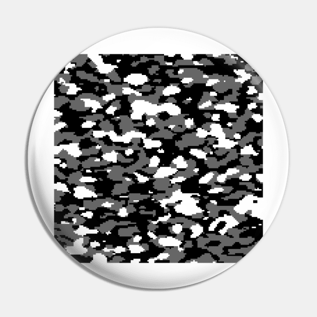 Black and white Camo pattern digital Camouflage Pin by Tshirtstory