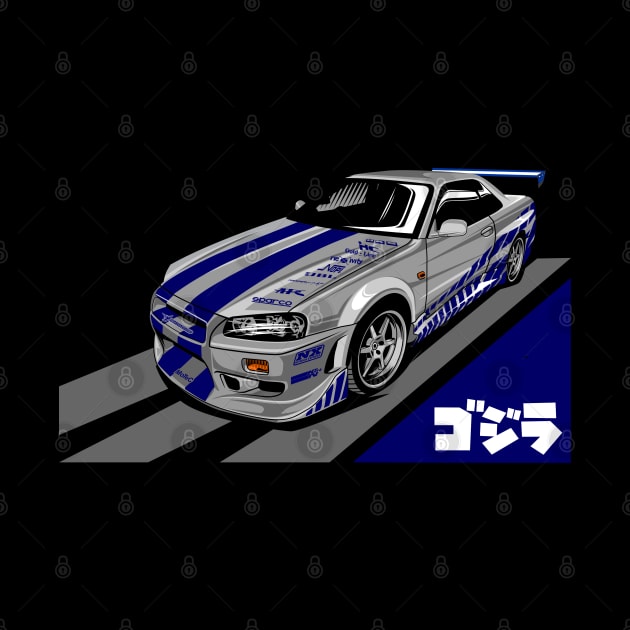 Nissan GTR 34 Paul Walker Livery by aredie19