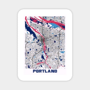 Portland - United States MilkTea City Map Magnet