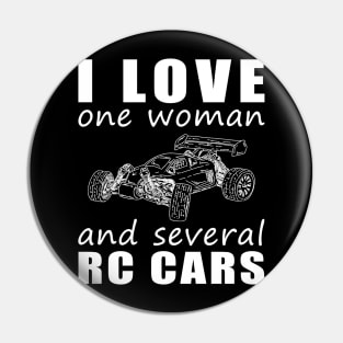 Racing Hearts - Funny 'I Love One Woman and Several RC-Cars' Tee! Pin