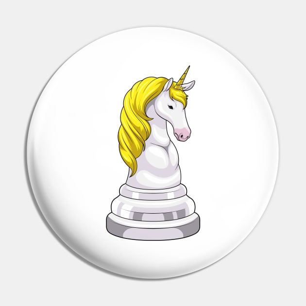 Chess piece Knight Unicorn Chess Pin by Markus Schnabel