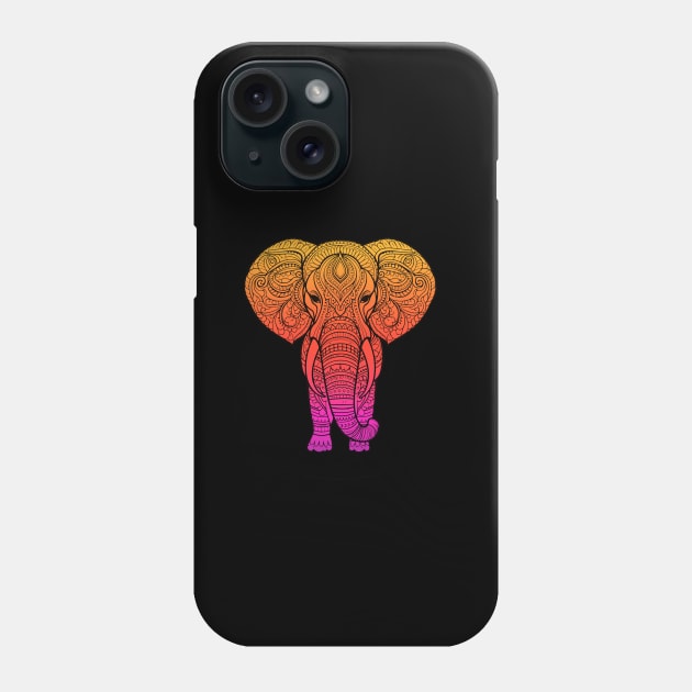 Elephant in color Phone Case by Prints of England Art