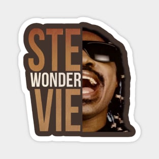 stevie wonder black sunglass and smile syle Magnet