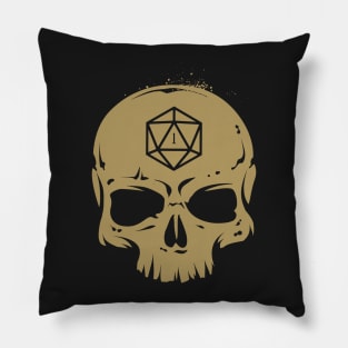 Hardcore Skull Dungeons Crawler and Dragons Slayer Pillow