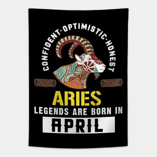 Zodiac Aries: Born In April Tapestry