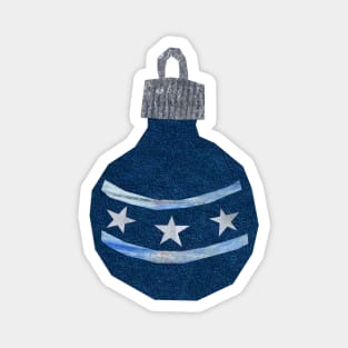 Bauble - Small blue 3 stars Magnet